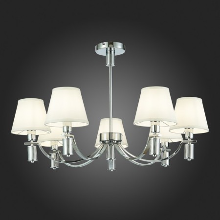 Suspended EVOLUCE lamp. Sle111303-07. Monza. 7x40 watts, E14, 82x82x24.5 cm, chromium color-2