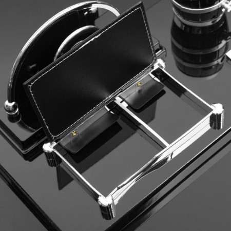 Set of table office 4V1 with a clock, black tree-5