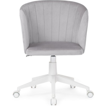 Computer chair thibault plastic/velor, white/gray 60x60x81 cm-1
