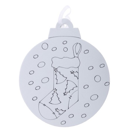 Christmas tree decoration for painting "Christmas trees" 4 pcs., Brush-2