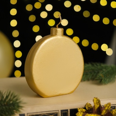 Candle "Dragon.Shar", 7.5x7.5 cm, golden-2