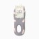 Women's socks shortened with non-slip soles, light gray color with hearts, size 36-39