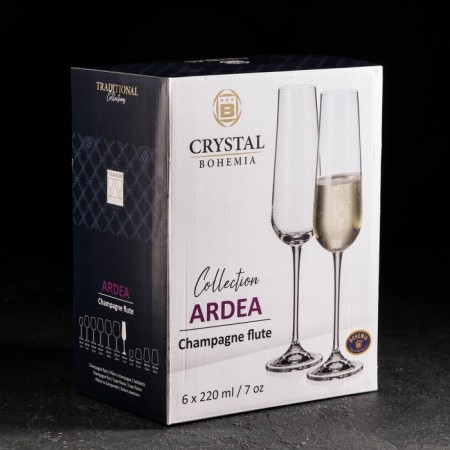 Set of glasses for champagne Ardea, 220 ml, 6 pcs-1