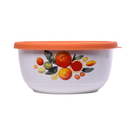 A set of 2 ceramic salad bowls with silicone covers, 0.6/1.2 l-2