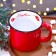 New Year's ceramic mug “Warm up”, 450 ml, red color