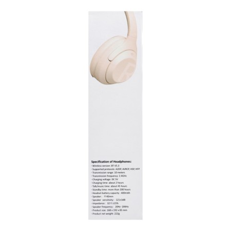 MZ300 headphones, wireless, full -size, microphone, BT 5.3, 400 mAh, beige-9