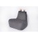 Hippopotamus, size 80x80 cm, dark gray/yellow velor