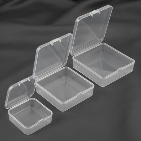 A set of containers for needlework, 3 pcs, 8.1 × 2.6 / 7.2 × 2.5 / 5.2 × 2 cm, the color is transparent-1