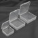 A set of containers for needlework, 3 pcs, 8.1 × 2.6 / 7.2 × 2.5 / 5.2 × 2 cm, the color is transparent