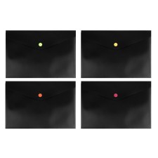 The Convert folder on the button, A5, 150 μm, Calligrata. black, opaque, buttons neon, mix