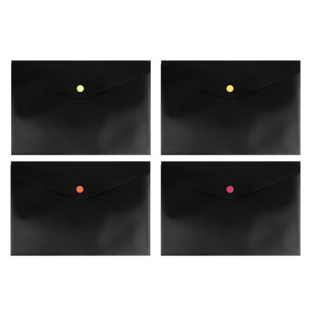The Convert folder on the button, A5, 150 μm, Calligrata. black, opaque, buttons neon, mix