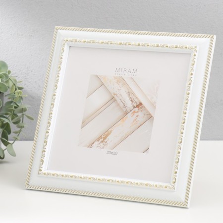 Photo frame plastic worlds 20x20 cm, white (plastic screen)-1