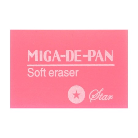 Rectangular "Neon" eraser in a paper holder, mix-4