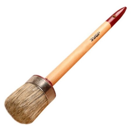 Round bison 01501-50, light bristles, wooden pen, No. 14, 50mm-2