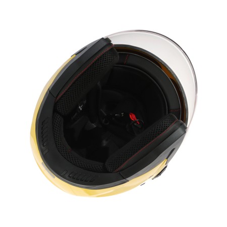 The helmet open with two visors, size L (59-60), model-BLD-708E, yellow glossy-8