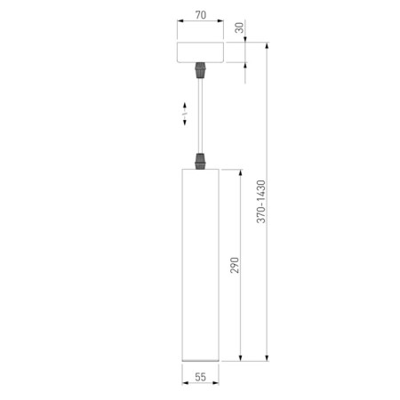 Suspended accent Elektrostandard, Single LED 55x55 mm-2