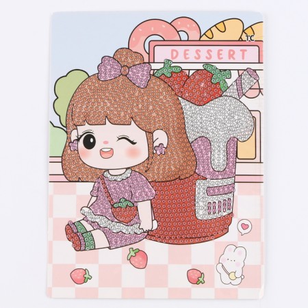Diamond embroidery with partial filling "Yuki", 13.7 × 18.3 cm, cardboard-2