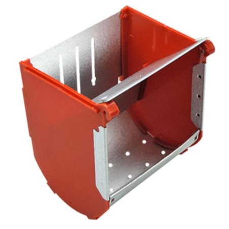Bunker feeder for rabbits, without lid, plastic