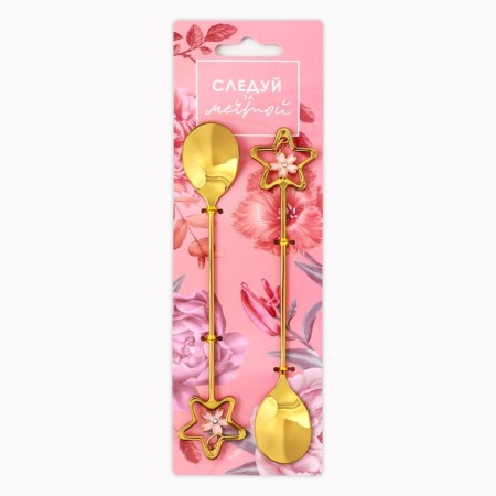 Gift set of spoons with suspensions "Follow the dream", 2 pcs., 15.8 x 2.5 cm-2