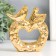 Souvenir Ceramics "Bird on an apple" Gold 10.3x3.3x10.3 cm