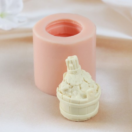 Silicone Mold "Venik in the basin" product 4x4x5.5 cm-1