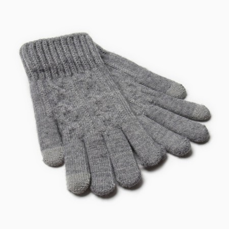 Male gloves minku 21 cm gray