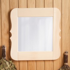 Carved mirror, linden, 50x53x3