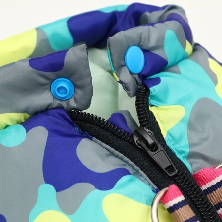The jumpsuit printed with the lock on the back, size 18 (DS 31, OG 46, Osh 38 cm), blue-8