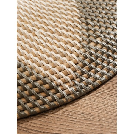 Decorative wicker rattan "Flower", 50x50x5 cm, gray-3