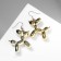 Earrings Metal "Dog" from a balloon, color gold