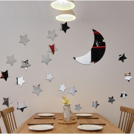 Interior stickers "night", mirror, decor on the wall, panel 60 x 80 cm, 22 email