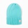 Knitted hat for girls, mint color/heart, size 52-56