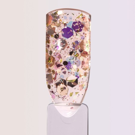 Heling gel, with sparkles, 3 phase, 8 ml, LED/UV, copper-8