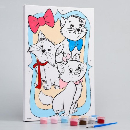 Picture on numbers for children, 20x30 cm, cats aristocrats-7