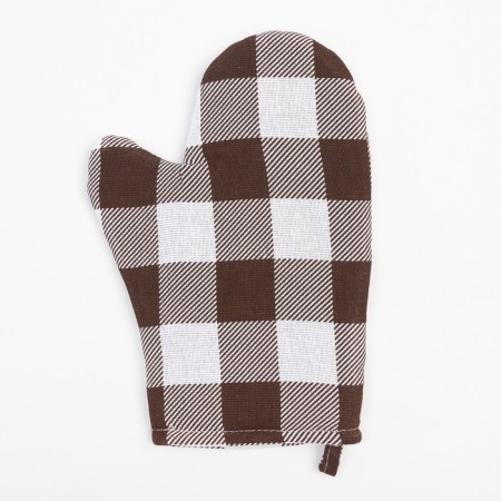 Set of kitchen shade "Cell": mittens 20x27 cm, take 19x19 cm, 100% cotton-2