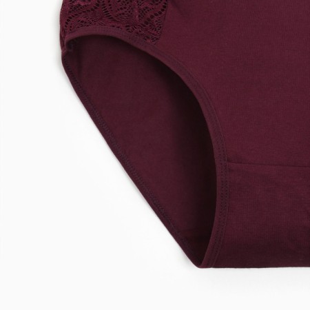 Panties female burgundy color, size 52-54-1