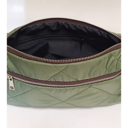 Bag Melodia lux khaki quilted fabric art. 214-051-000-5