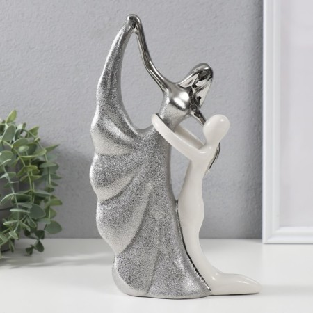 Souvenir Ceramics "Waltz" silver-white 24.6x15x7 cm