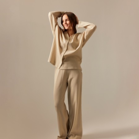 Home suit (shirt and trousers) SL Home p. S, beige-4