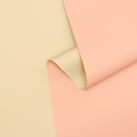 Matte film for flowers double -sided "marshmallows", gently pink, 57 cm x 5 m