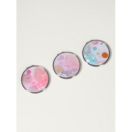 Folding mirror “circles”, d = 7.2 cm, with an increase, the color of mix-5