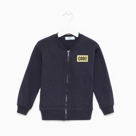 Sweatshirt for a boy, dark blue color, height 98 cm-4