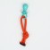 Chewing toy with rope "Papilla", up to 25 cm, orange/blue