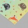 Scrapbooking paper "Forest animals" density 180 grams set 10 pcs 15.5x17 cm