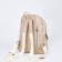 Women's backpack made of artificial leather with lightning, 2 pockets, beige color