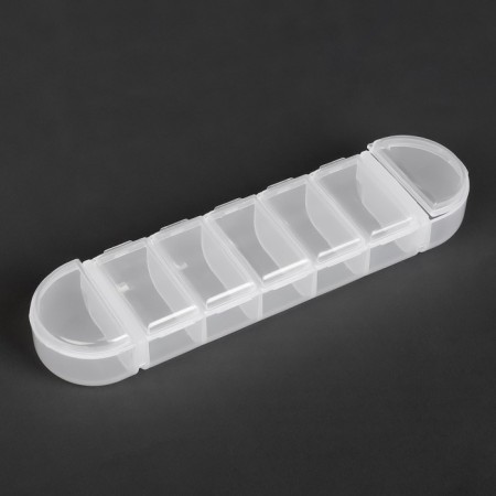 Organizer for needlework, 7 departments, 19 × 5 × 2.9 cm, the color is transparent-2