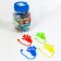 Velcro "paws up", mix colors, in a jar