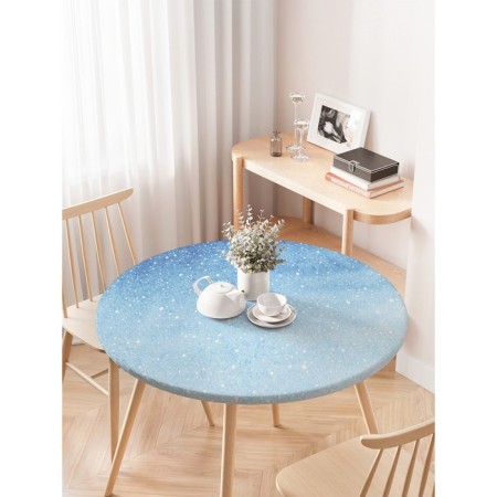 The tablecloth “Winter Fairy Tale”, Round, Oxford, elastic band, size 120x120 cm, diameter 75-100 cm-2
