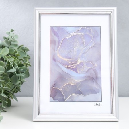 Photo frame Plastic "Gamma" 15x21 cm, matte silver-1