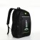 Youth backpack with a zipper, 4 pockets, black/green color